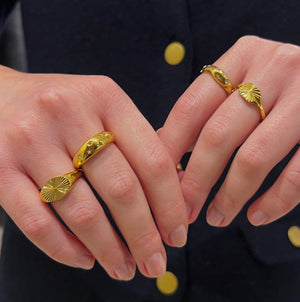 Claire Sunlight Ring 18K Forgyldt