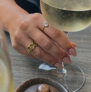 Chunky Panzer Ring 18K Forgyldt