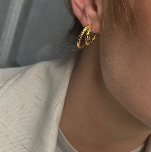 Double Alexa Hoops 18K Forgyldt