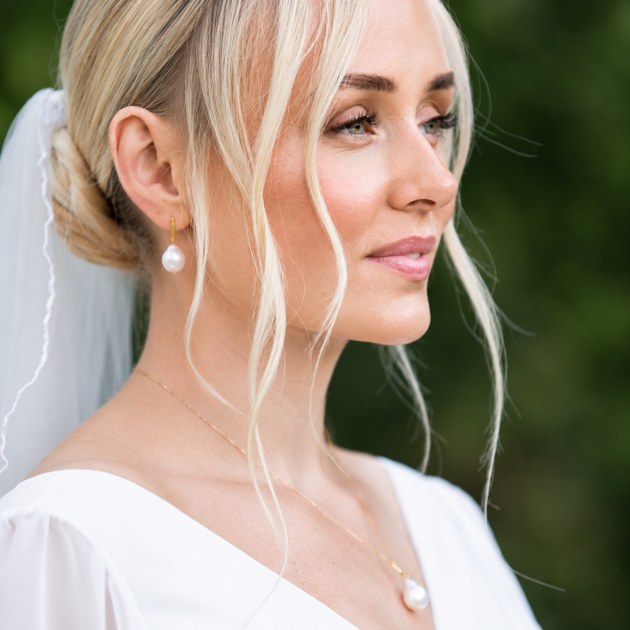 Emma Perle Øreringe 18K Forgyldt