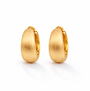 Siri Mat Hoops 18K Forgyldt