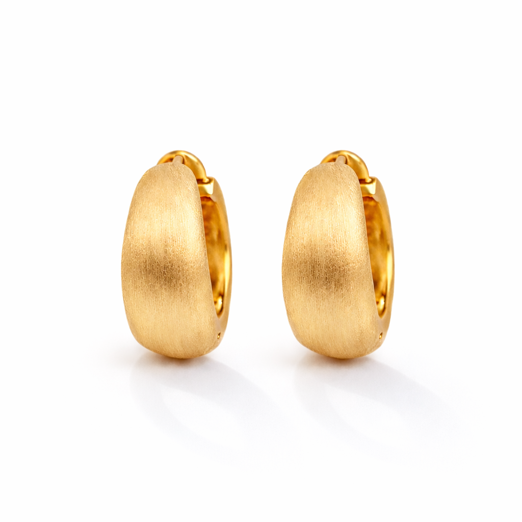 Siri Mat Hoops 18K Forgyldt