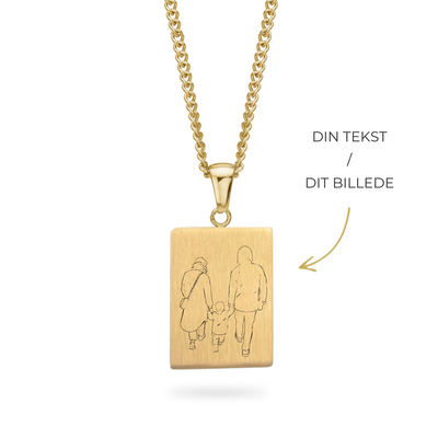 Personal Large Luca Halskæde 18K Forgyldt