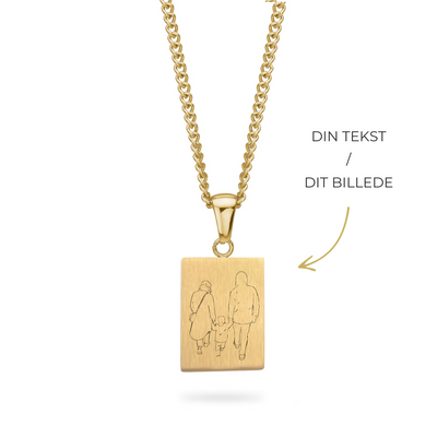 Personal Small Luca Halskæde 18K Forgyldt