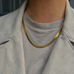 Snake Chain Halskædesæt 18K Forgyldt