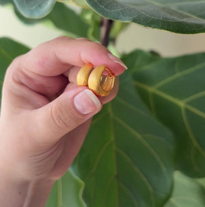 Siri Mat Hoops 18K Forgyldt