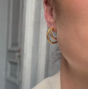 Double Alexa Hoops 18K Forgyldt