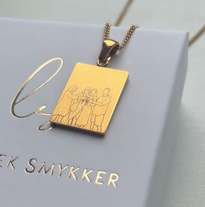 Personal Large Luca Halskæde 18K Forgyldt