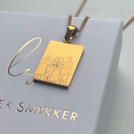 Personal Large Luca Halskæde 18K Forgyldt