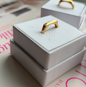 Personal Round Signet Ring 18K Forgyldt