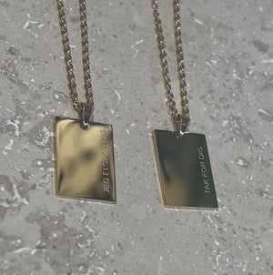 I LOVE YOU Halskæde 18K Forgyldt