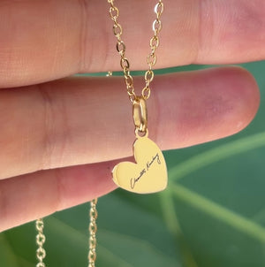 Personal Dainty Hjerte Halskæde 18K Forgyldt