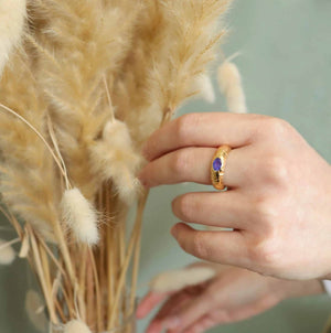 Ocean Eye Ring 18K Forgyldt