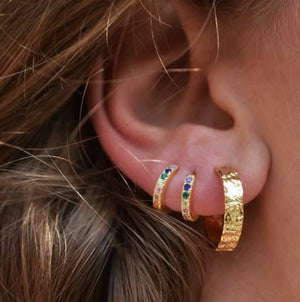 Rainbow Hoops Smykkesæt 18K Forgyldt