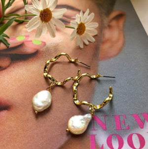 Curly Amara Øreringe 18K Forgyldt
