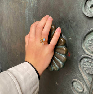 Empowerment Ring Labradorit 18K Forgyldt