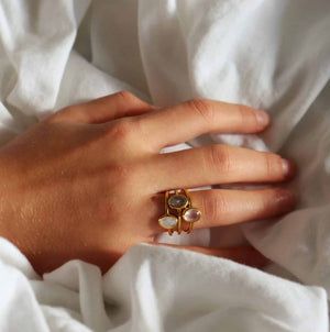Empowerment Ring Rose Quartz 18K Forgyldt