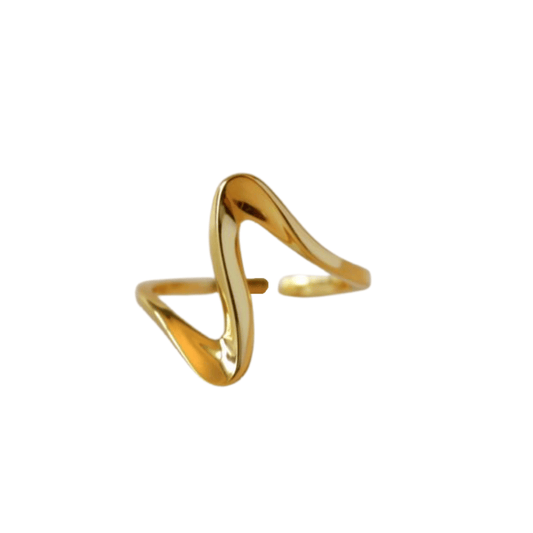Wavey Ring Guld