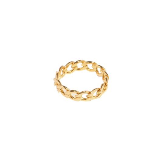 Panzer Ring 18K Forgyldt