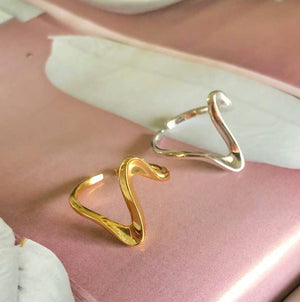 Wavey Ring 925S Sølv