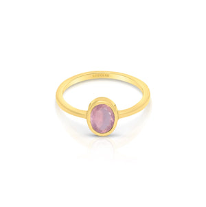 Empowerment Ring Rose Quartz 18K Forgyldt