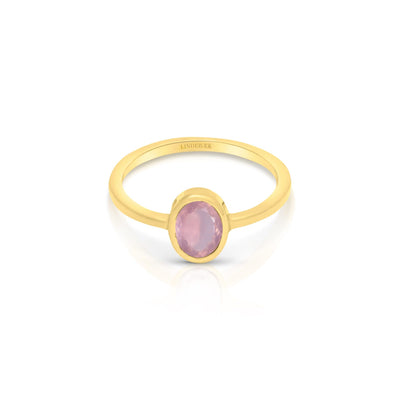 Empowerment Ring Rose Quartz 18K Forgyldt
