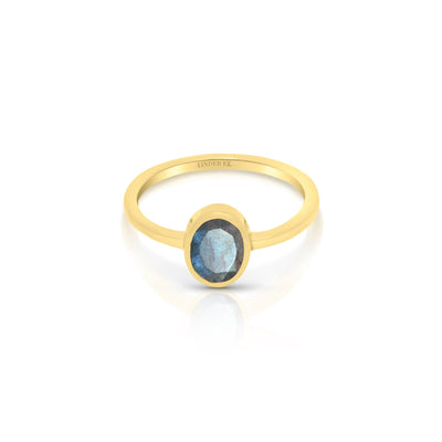 Empowerment Ring Labradorit 18K Forgyldt