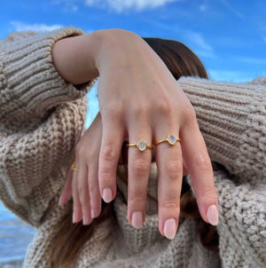 Empowerment Ring Rose Quartz 18K Forgyldt