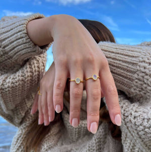 Empowerment Ring Månesten 18K Forgyldt
