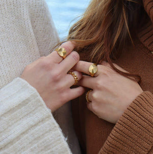 Sunlight Signet Ring 18K Forgyldt