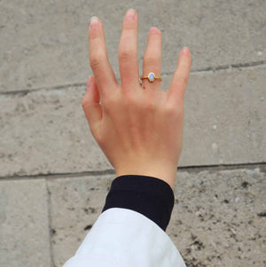 Empowerment Ring Månesten 18K Forgyldt