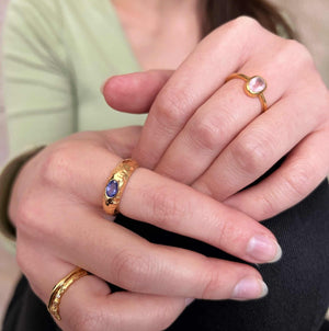 Ocean Eye Ring 18K Forgyldt