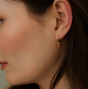 Monnik Orange Øreringe 18K Forgyldt