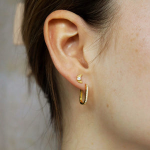 Single Crystal hoop guld