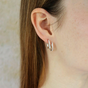 Crystal Hoops 925S Sølv