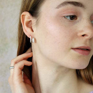 Crystal Hoops 925S Sølv