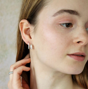 Single Crystal Hoop 925S Sølv