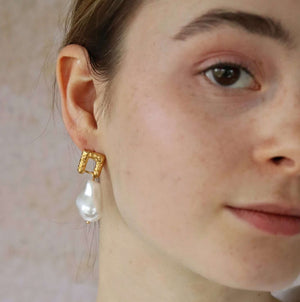 Kollektionsprøve Perle Øreringe 18K Forgyldt