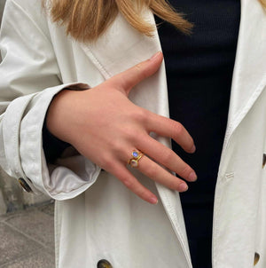 Empowerment Ring Labradorit 18K Forgyldt