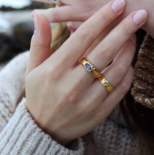 Ocean Eye Ring 18K Forgyldt