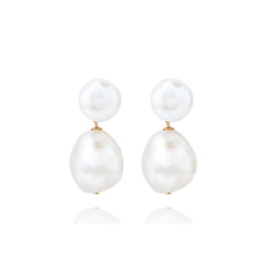 Pearl Drops Øreringe 18K Forgyldt