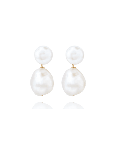 Pearl Drops Øreringe 18K Forgyldt