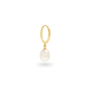 Single Milly Perle Ørering 18K Forgyldt