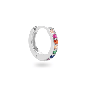 Single Rainbow hoop sølv