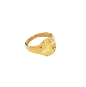Sunlight Signet Ring 18K Forgyldt
