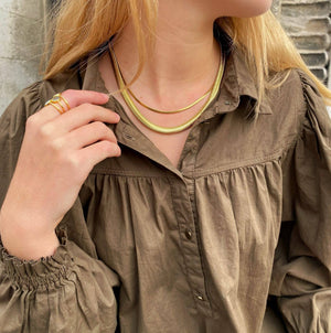 Wide Snake Chain 18K Forgyldt